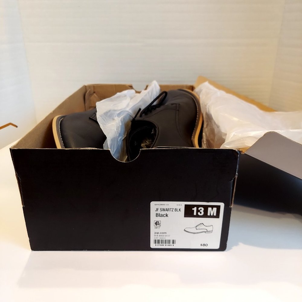 JF J. Ferrar Swartz men's Black Oxford Dress Shoes Size 13 - Picture 14 of 14